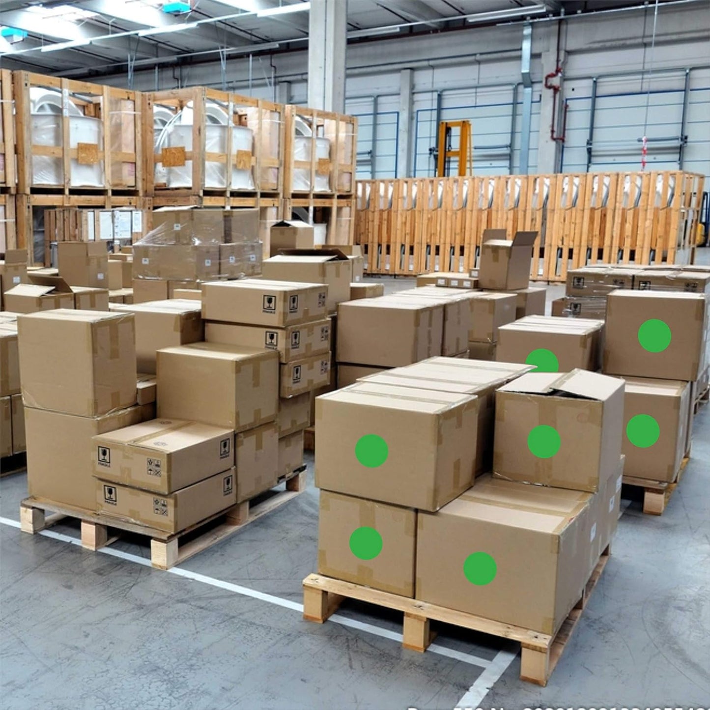 PARLAIM 3 Inch Round Permanent Adhesive Color-Code Dot Stickers,500 per Roll dots Label Dispenser Box,Iventory Circle Stickers (Dark Green)