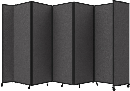 Versare Room Divider 360 Portable Wall Partition | Folding Panels | Large Freestanding Divider | Locking Wheels | Temporary Room Separator