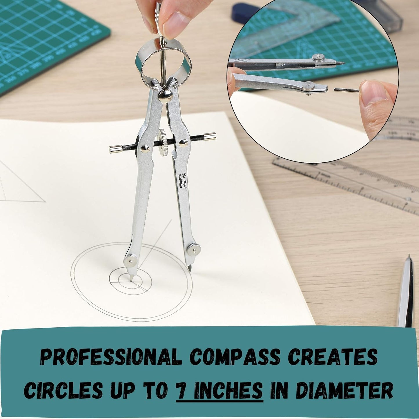 Mr. Pen- Protractor and Compass Set, Compass Protractor Set, Protractor, Compass for Geometry, Math Compass, Compass School, Math Compass and Protractor, Geometry Tools Set, Back to School Supplies