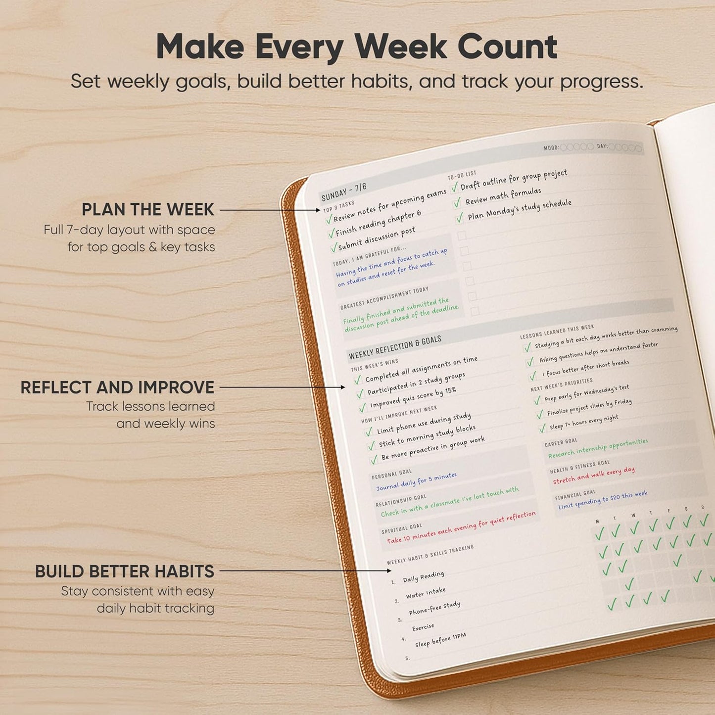 July 2025-2026 Planner 8.5 x 11 Pro Max - Dated Productivity & Academic 2025-2026 - Daily, Weekly & Monthly Planner With July Start Date - A4 - Productivity Store