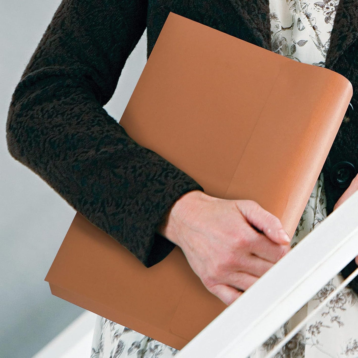 Smead 100% Recycled Expanding File Wallet with Flap and Cord Closure, 2" Expansion, Legal Size, Elastic Closure, Redrope, 10 per Box (77171)