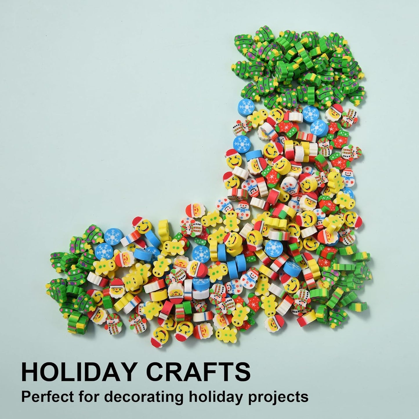 320pcs Mini Christmas Erasers for Kids Bulk, Cute Small Erasers for Christmas Party Favors Goodie Bags Stuffers Stocking Stuffers Holiday Gifts Classroom Rewards