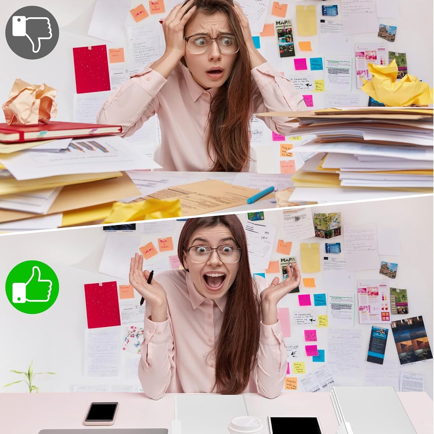 36 Packs Colored File Folders,White File Folders,Two Tone Color File Folder 8.5 x 11 Inch,1/3 Cut Tabs Letter Size,Manila File Folders for Office,School and Home,Organization