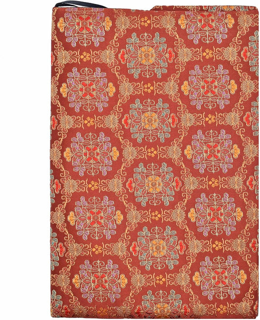 BLBMH Book Covers for Paperbacks Fit for 5.5x8.5 inch Adjustable Book Sleeve Cover for Women Over 15 Soft Cloth Protector for Novels Notebook - Flower Red 8.5in