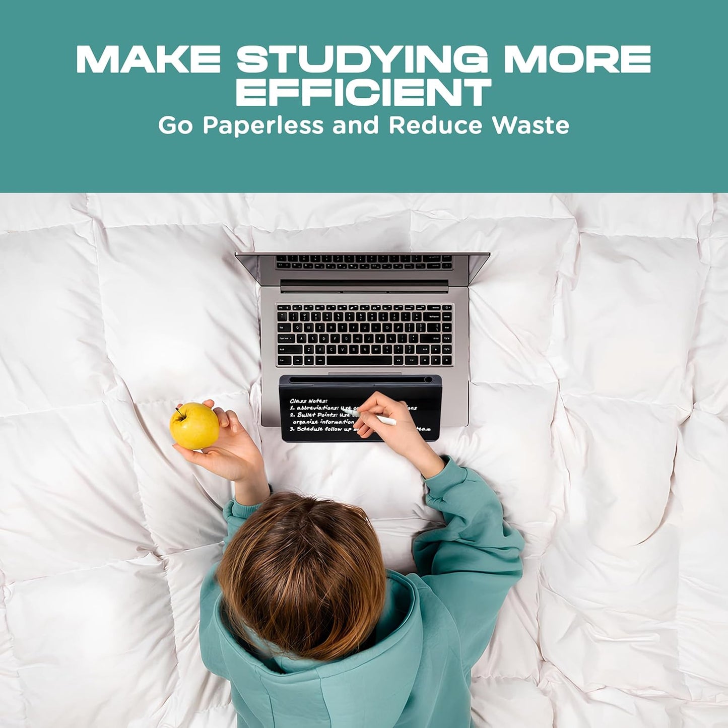 Glass Desktop Whiteboard for Quick Notes & Reminder – Desk Storage with Drawer – Compact Desk Organizer Whiteboard – Small Dry Erase Board - Desktop Accessories for Home Office (Black)