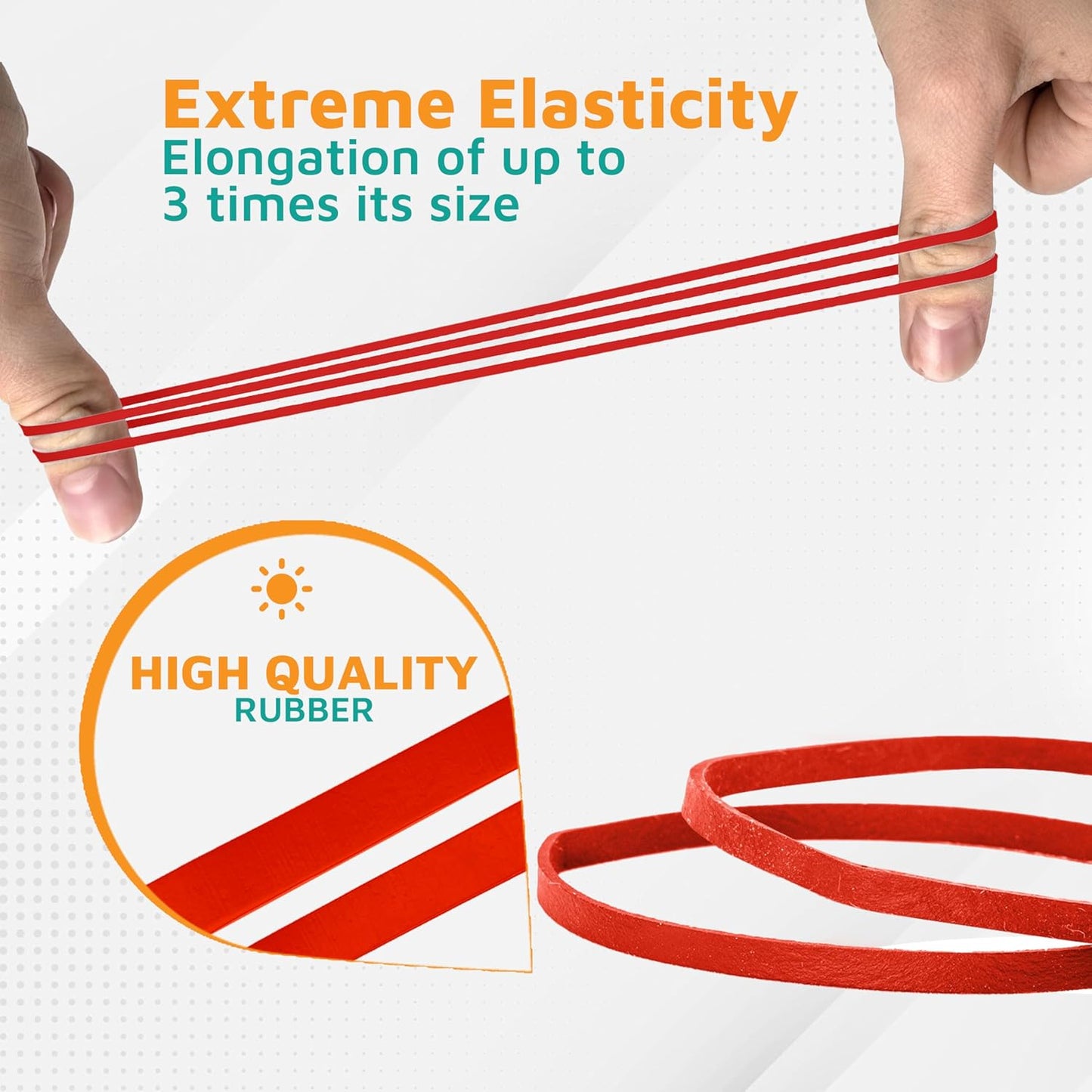 PlasticMill Rubber Bands - #33 Size - Red Rubberbands - 1LB/500 Count