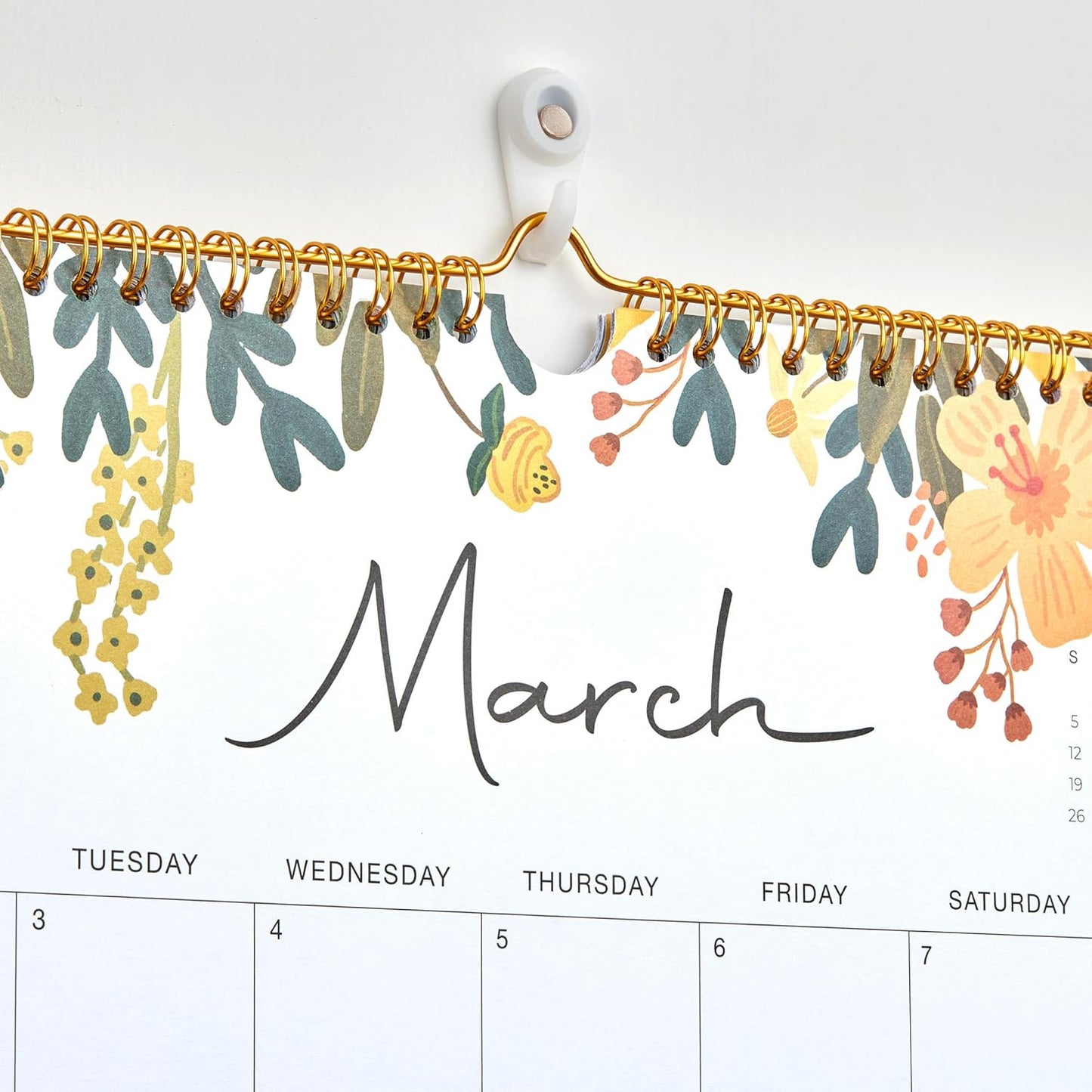 2025-2026 Wall Calendar, Gimoner Calendar 2025, 18 Months Calendar Runs From July 2025 - December 2026, 15" x 12", Twin-Wire Binding, Hanging Hook, Floral Design