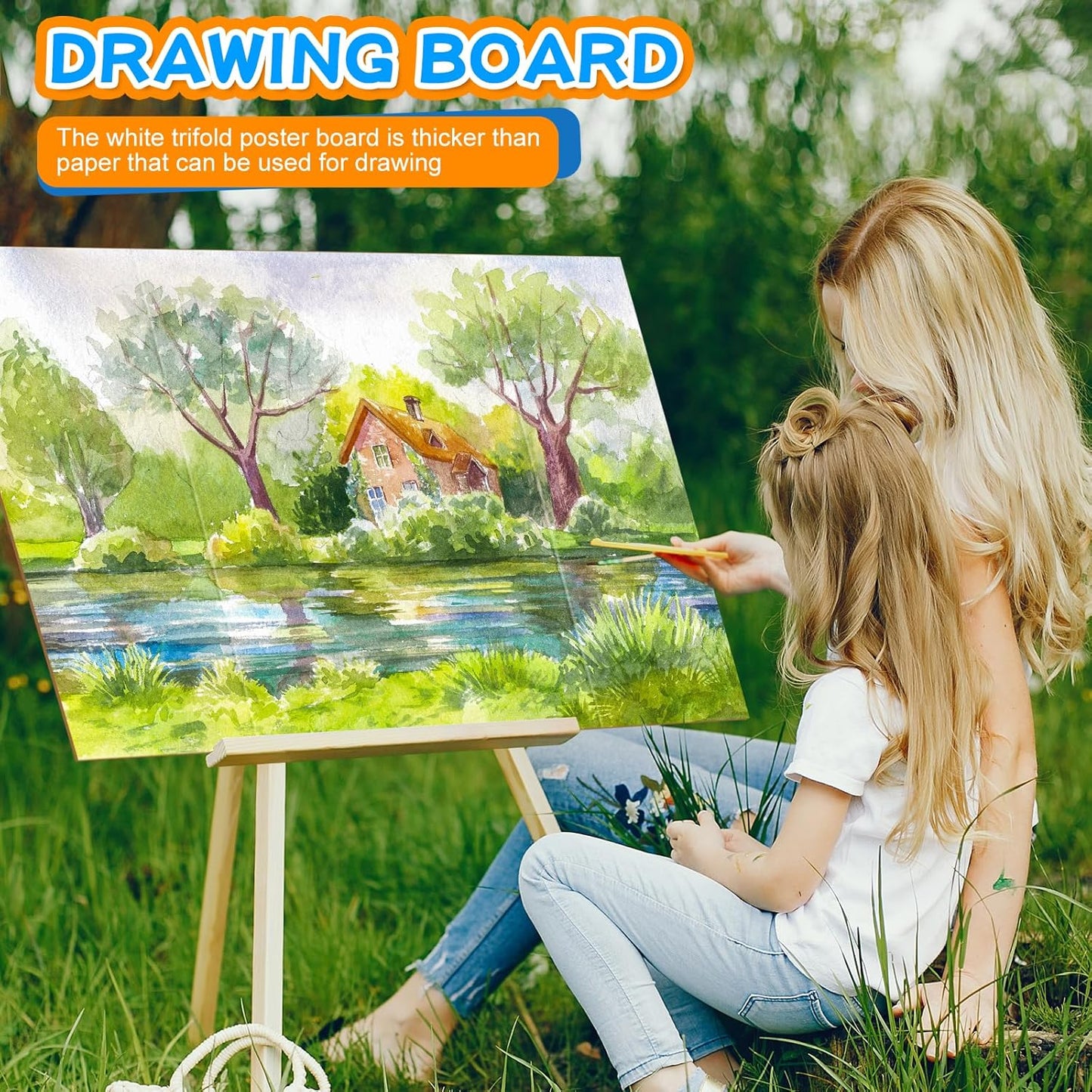 WinTS 6 Packs 36" x 48" Trifold Poster Board White TriFold Poster Boards Corrugated Presentation Board Large&Sturdy Foldable Poster Board for Presentations,School Projects,Science Fair