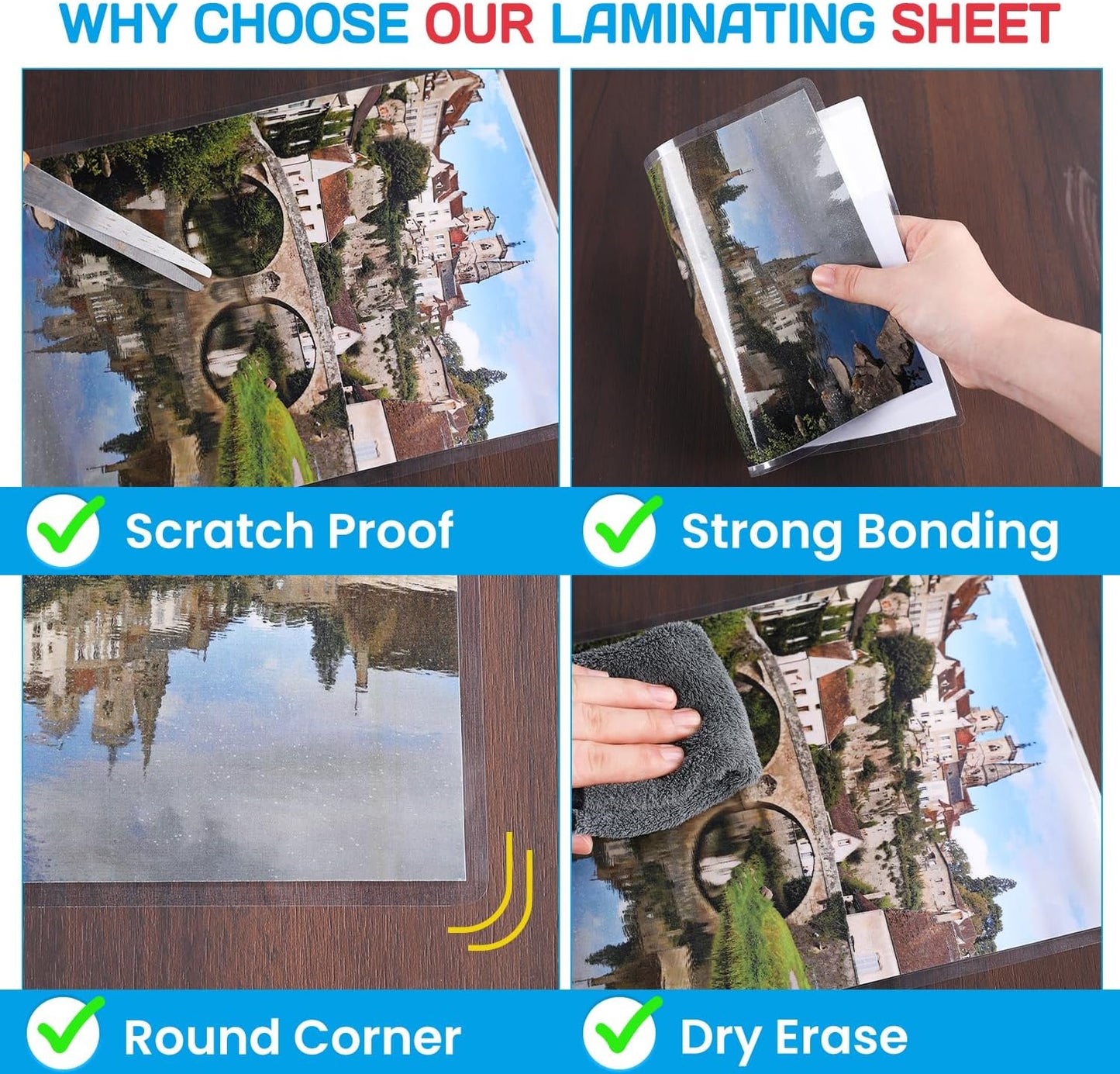 CAREGY 200 Pack Laminating Sheets, Hold 11 x 17 Inch Sheet, 3 Mil Clear Thermal Laminating Pouches 11.5 x 17.5 Inch Lamination Sheet Paper for Laminator, Round Corner