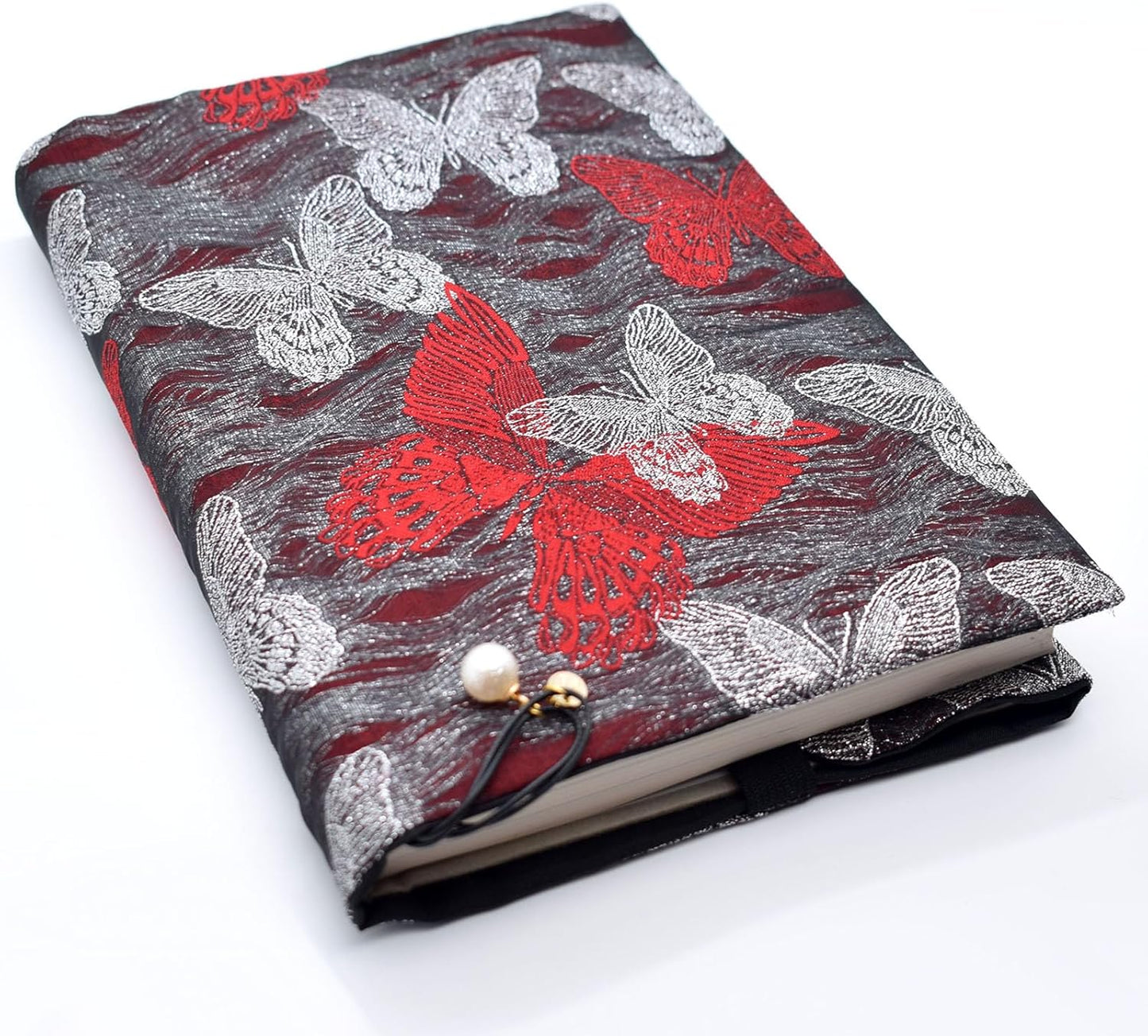 BLBMH Book Covers for Paperbacks Book Cover for Privacy Fit for 5.5x8.5 inch Adjustable Book Sleeve Cover for Diary Books Fabric Softcover Protector for Notebook - Butterfly C 8.5in