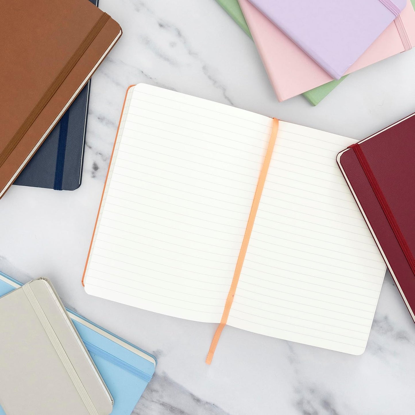 PAPERAGE Lined Journal Notebook, (Burgundy), 160 Pages, Medium 5.6 in x 8 in - 100 GSM Thick Paper – Hardcover Journaling Notebook for Work, School & Note Taking