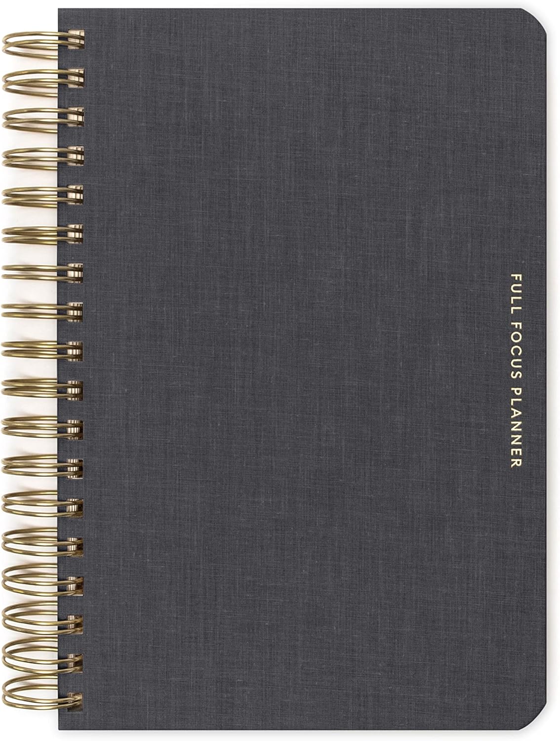 Full Focus Leather Coil Planner by Michael Hyatt - The #1 Daily Planner to Set Annual Goals, Increase Focus, Eliminate Overwhelm, and Achieve Your Biggest Goals - Hardcover (Gray)