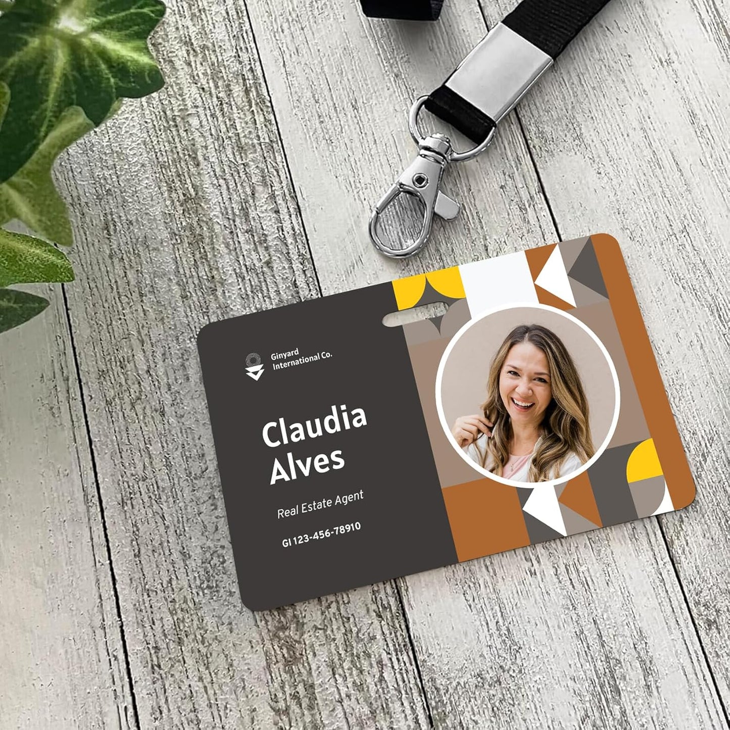 Custom Id Badge Custom Id Card Identification Badges Customizable Personalized Name Badge Customize Name Tag Photo Logo Employee Work Office Volunteer Customized Personal (Vertical-10)