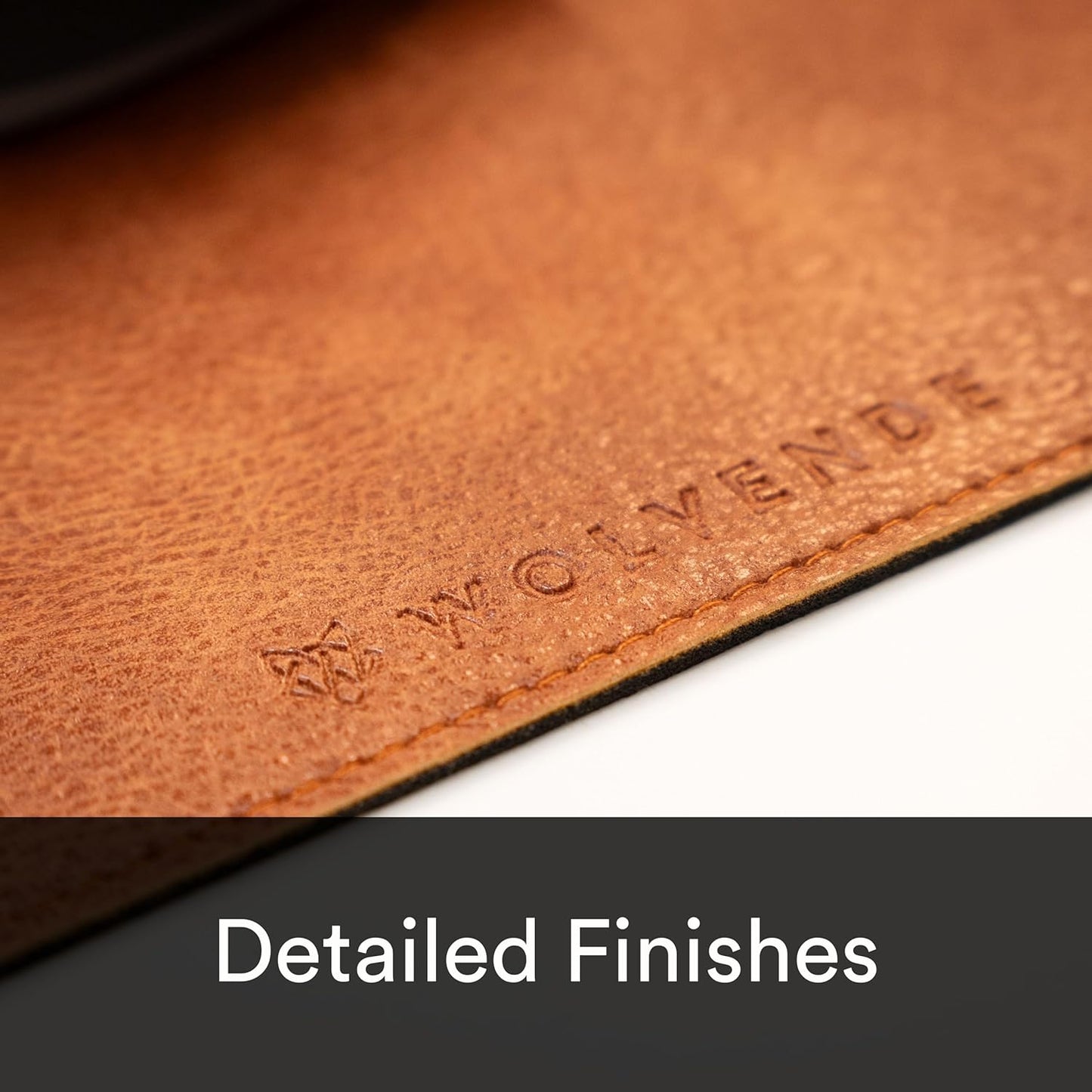 Premium Distressed Faux Vegan Leather Desk Mat | Multifunctional Desk Pad for Home Office | (Brown/Tan, 12" x 27.5")