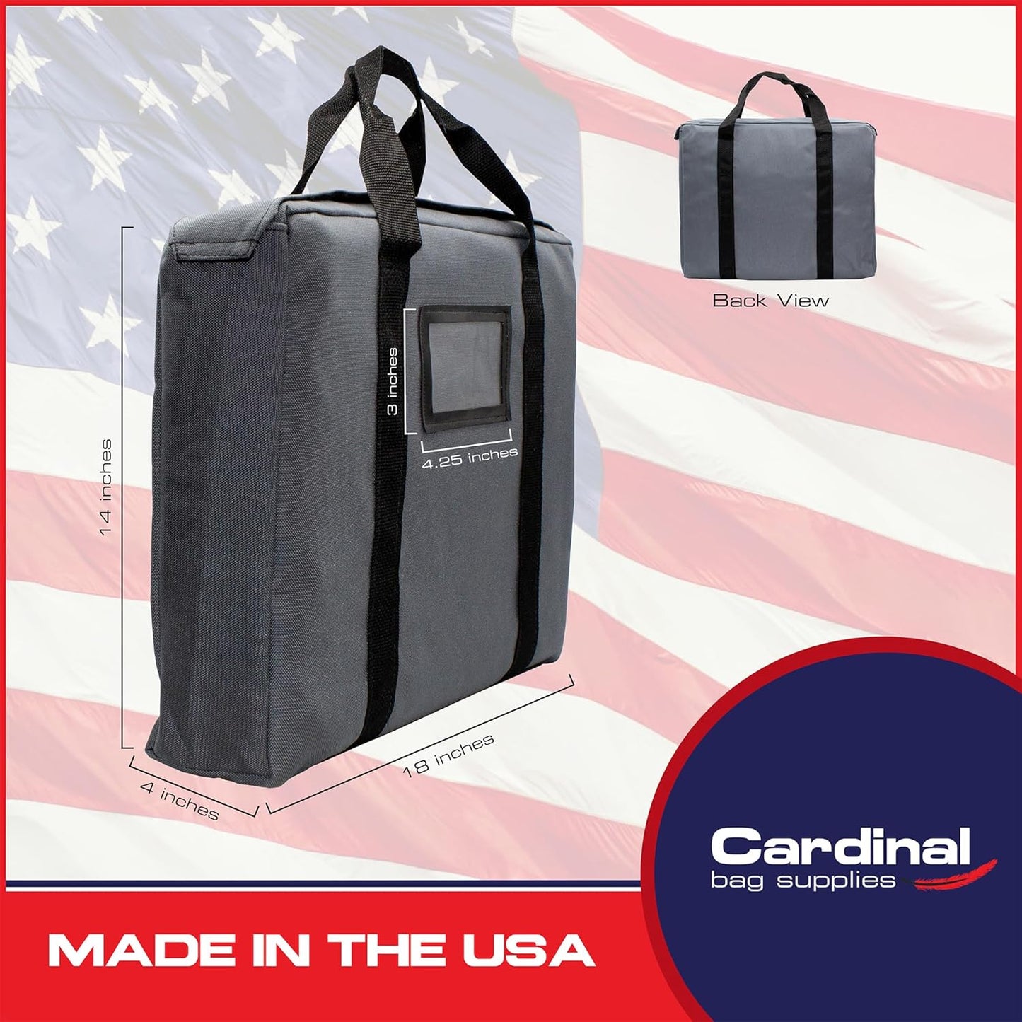 Fire Resistant and Water Repellent Briefcase Document Bag, 18 x 14 x 4 Inch