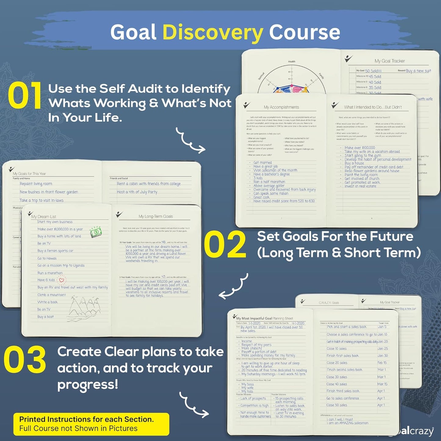 Undated Planner – 90 Day Guided Journal & Productivity Organizer, A5 Daily & Weekly Planner 2025 2026 with Goal Setting, Habit Tracker, To Do List, Academic & Work Calendar, Leather Hardcover - Navy