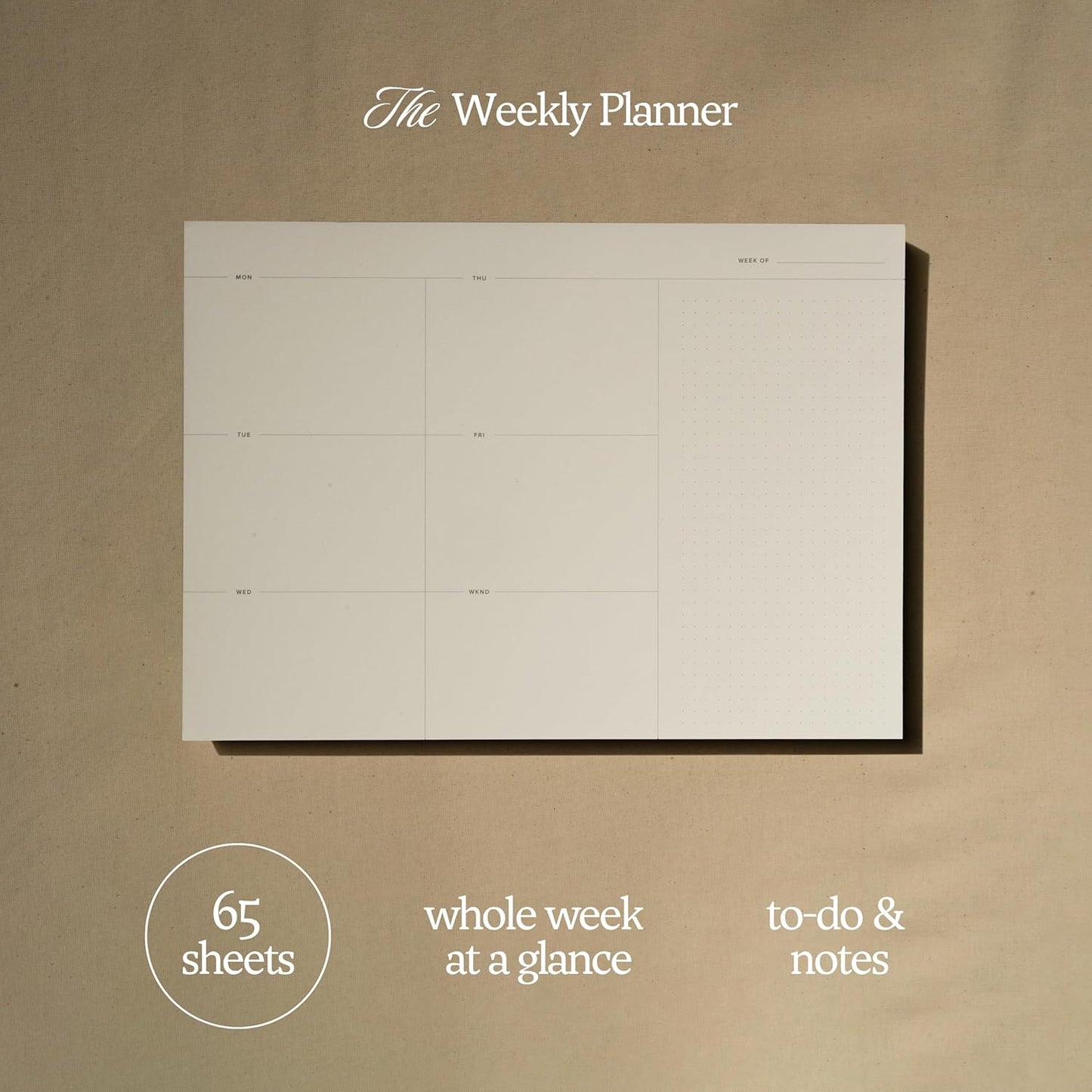 Daily and Weekly To-Do List Notepad – Desk Pad for Work and Study, Orange, 11.7x8.3 Inches