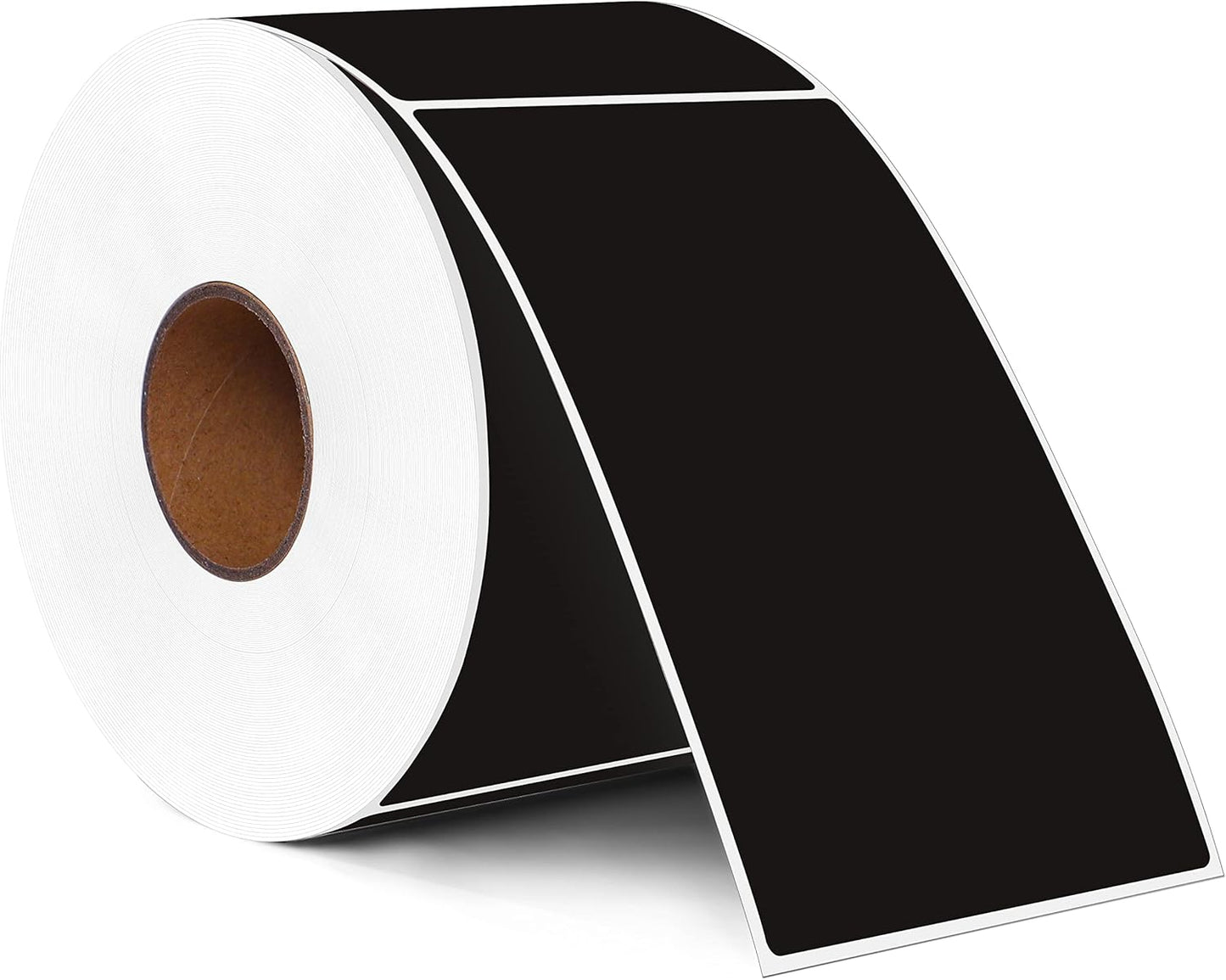 PARLAIM 5" x 3" Rectangle Color Coding Labels,500 per Inventory Labels Color Code Stickers Dispenser Box,Roll Black Sticker Labels for Inventory,Family School Storage Bins Label (Black)