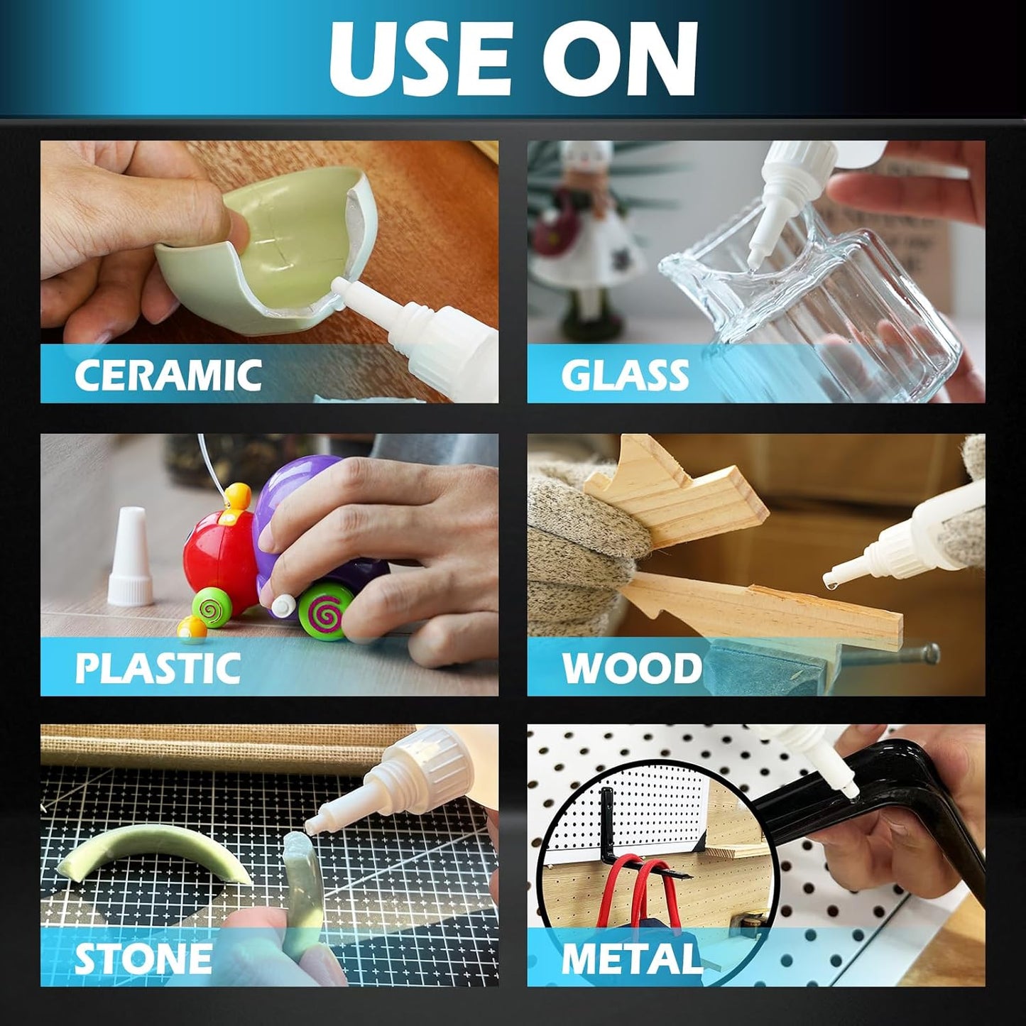 Super Glue Liquid 113.6 Gram, Ultra Fast Thin Viscosity Instant Clear Cyanoacrylate Adhesive, Food Safe CA Glue for Wood Plastic Aquarium Ceramic Shoe Repair Leather Glass Metal Rubber Model Craft