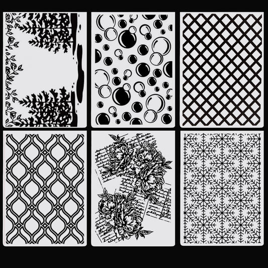 6Pcs Flower Leaf Embossing Folders DIY Craft Paper Card Embossing Template Stencil Paper Card Decorating Mold Plastic Embossing Machine Template for Card Making Scrapbooking Photo Album Decoration