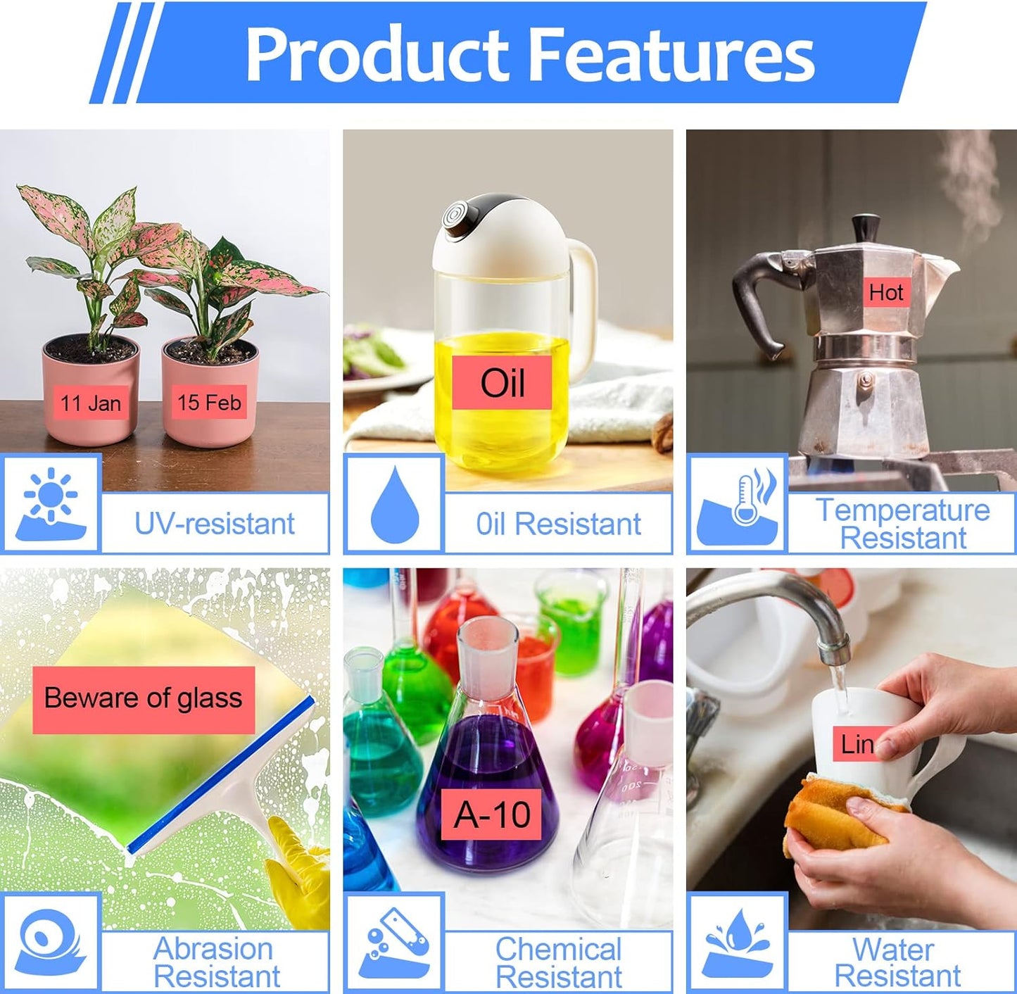 6PK Compatible for Brother P-Touch Label Maker Tape TZe-441 TZ-441 TZe441 TZ441 Black on Red 18mm 3/4 inch 0.7'' x 26.2ft Laminated TZe TZ Label Tape for PT-H500 PT-910BT PT-530 PT-550