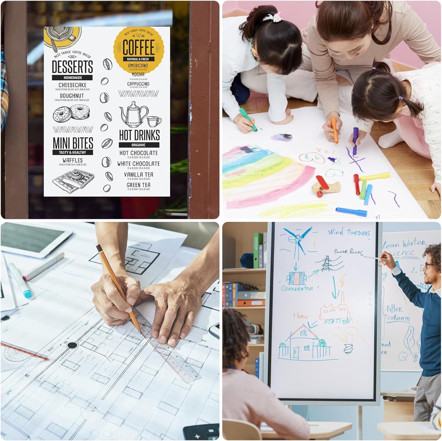 VinTS 22x28 White Poster Board, 100PCS Poster Paper,2 Side Glossy & Matte Thickness Poster Board Bulk for School Arts,Vision, Science Fair(Pack of 100)