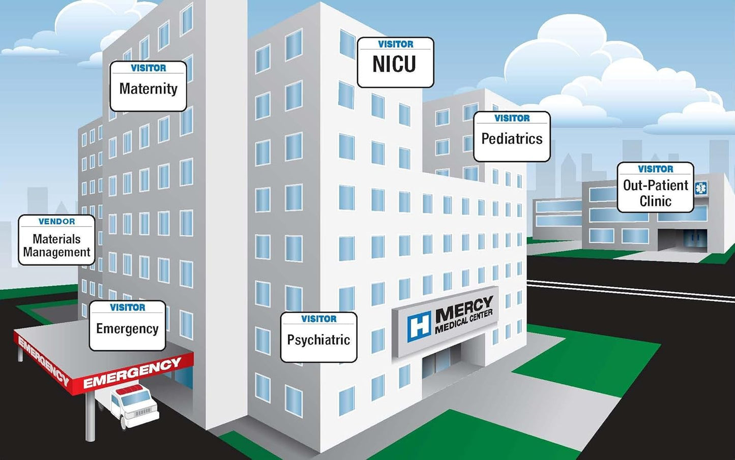 The Spoiled Office Custom Printed Visitor Sign in Book for School with 3" X 2" Peel Off Destination Carbonless Sheet with 500 Badges - Spiral Bound Log Book, Made in USA - Non-Expiring, Red with Logo