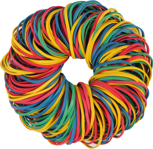 AMUU Rubber Bands Size#33 Colors About 200pcs Rubber Bands for Office School Home Strong Elastic Band 4 Colors Loop Office Supplies Blue Green Yellow Red
