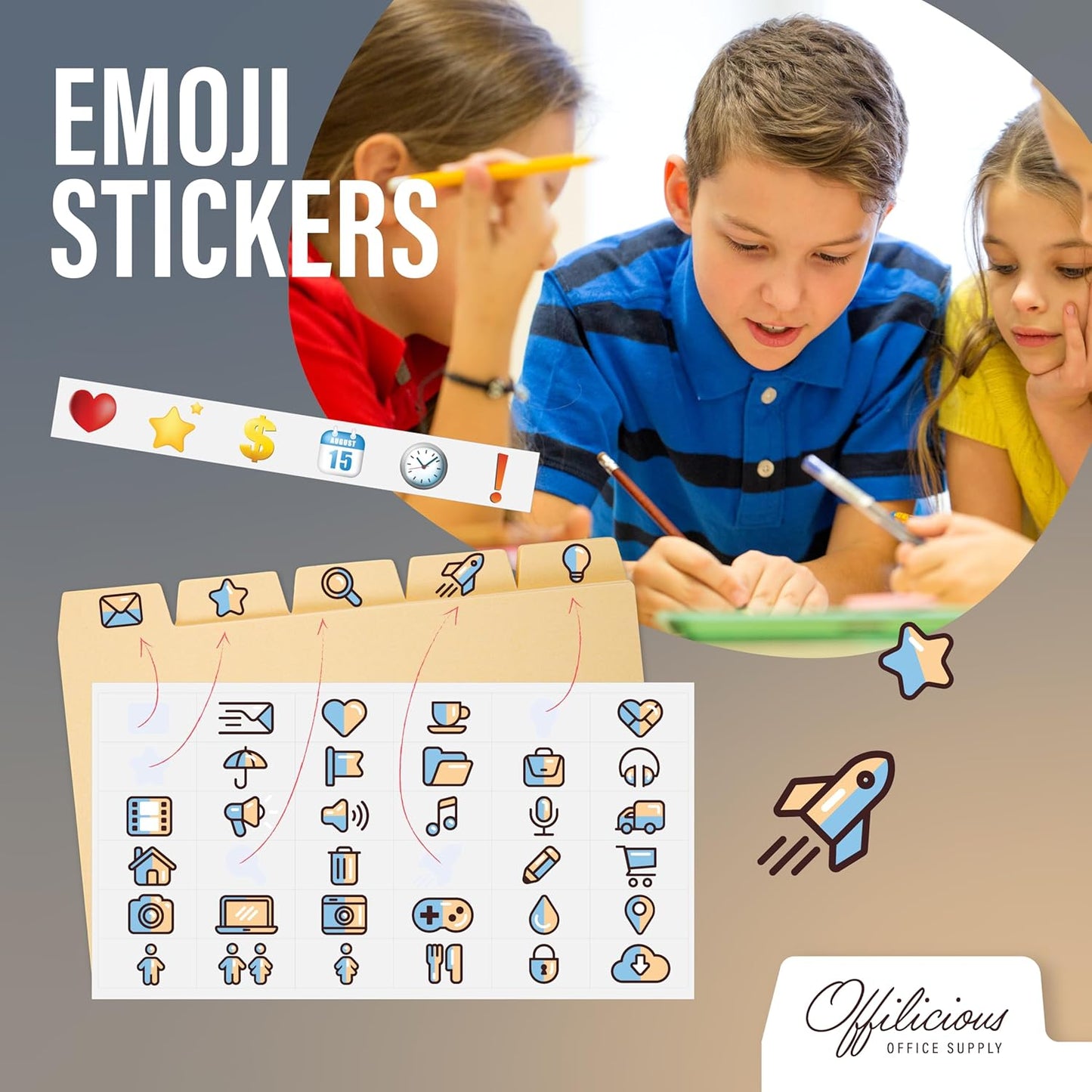 25 Manila Index Card Box Dividers with Tabs & 108 Stickers, Alphabetical File Dividers for 5x8 Index Card Box