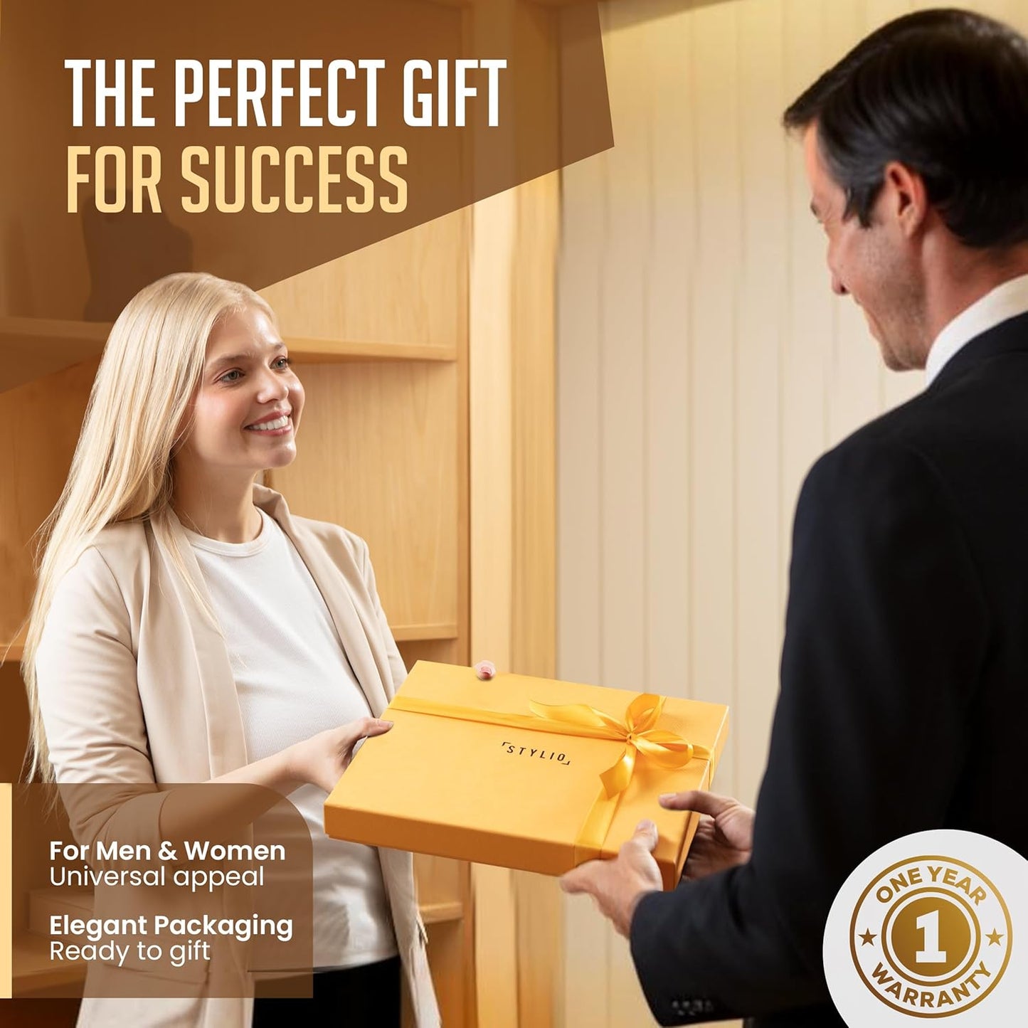 STLYIO Trifold Padfolio - Magnetic Closure. Stretchable Compartment for Tablet, Documents. Elastic Pockets for Phone, Gadgets, Passport, Travel Documents. Letter-Sized Notepad and Gift Box Included.