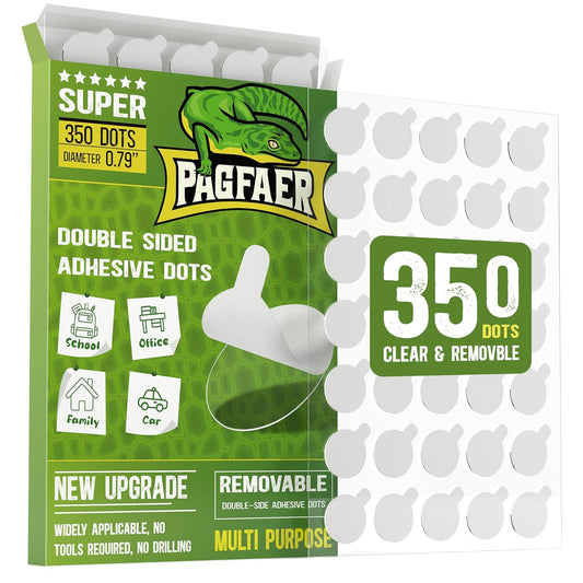 350Pcs Mounting Putty, 0.79" Sticky Putty Tack, Adhesive Dots for Balloons, Crafts - Residue Free Double Sided Tape Heavy Duty, Waterproof No Damage Tack Putty for Indoor Decorations