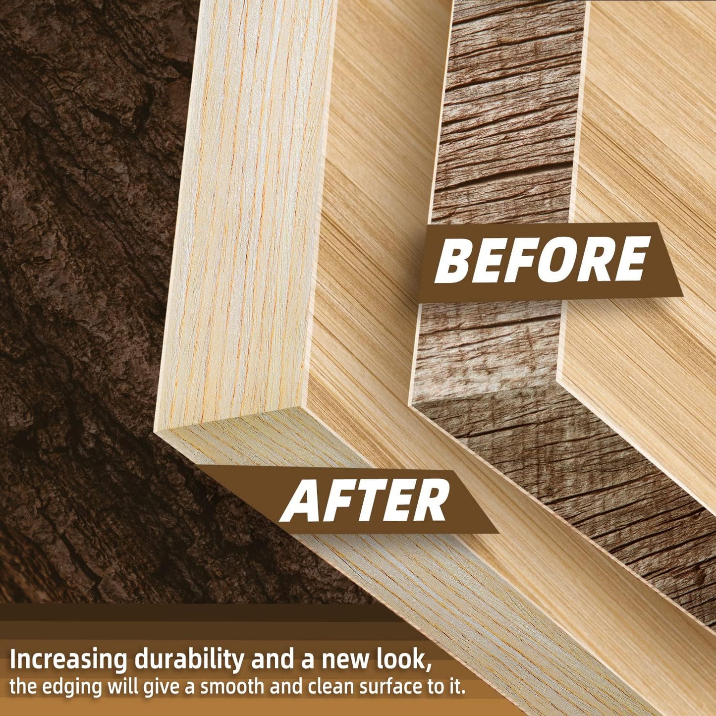 GSCIT Club Oak Edge Banding, 2 inch x 500ft roll of Veneer Edge Banding Preglued Flexible, Wood Tape Banding for Repair Furniture