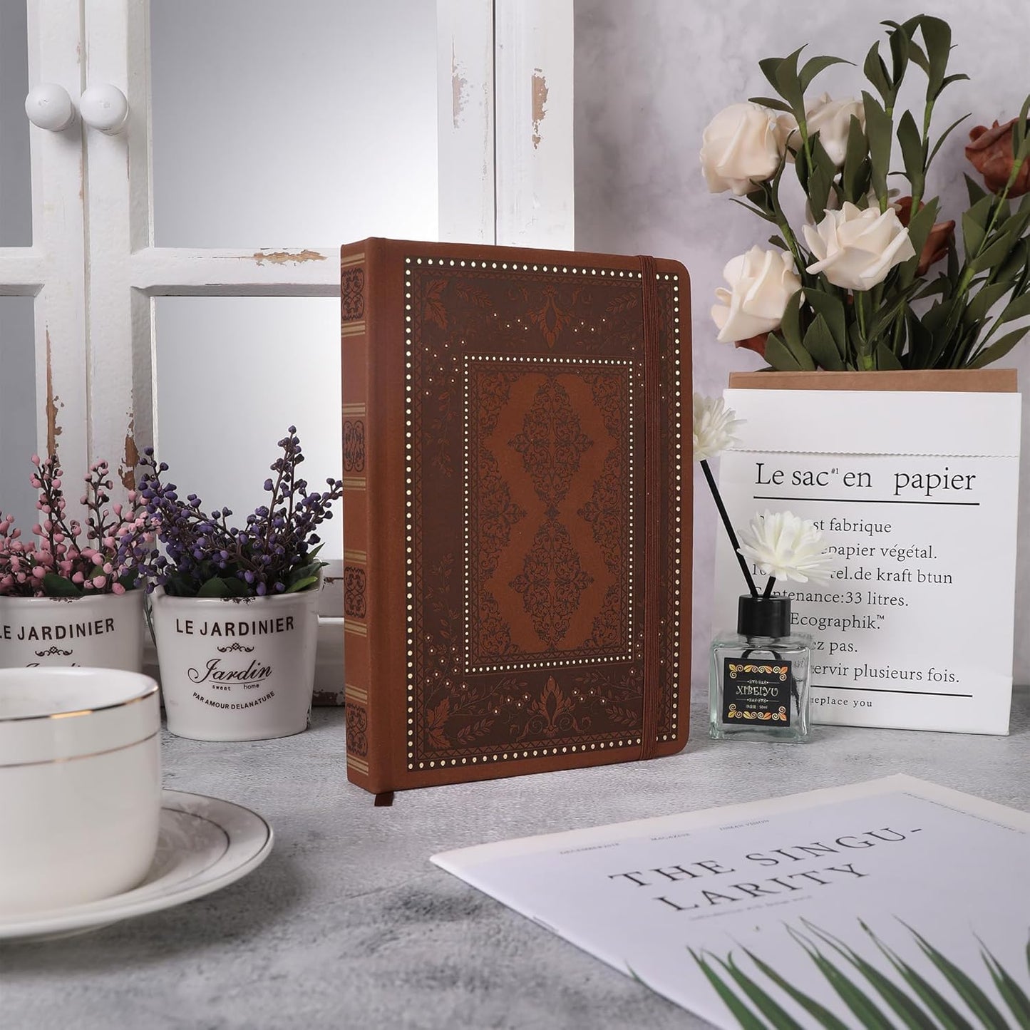 TIEFOSSI Bullet Dot Journals for Women Men, Dot Journals for Writing Women, 160gsm Thick Paper, 190 Numbered Pages, for Planner Organization