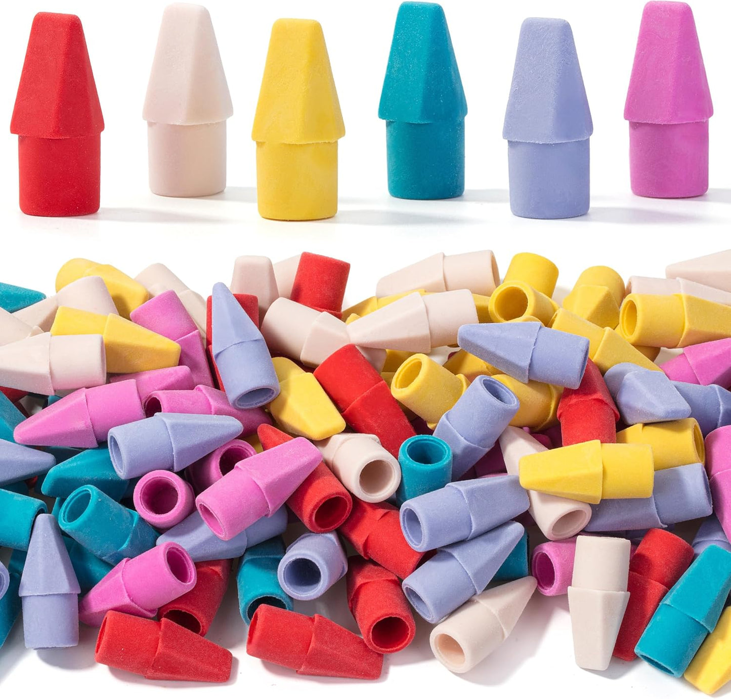 Mr. Pen- Pencil Erasers Toppers, 120 Pack, Colorful, Latex Free, No Smudge, Mr Pen Erasers for Pencils, Pencil Top Erasers, Eraser Caps, Eraser Tops