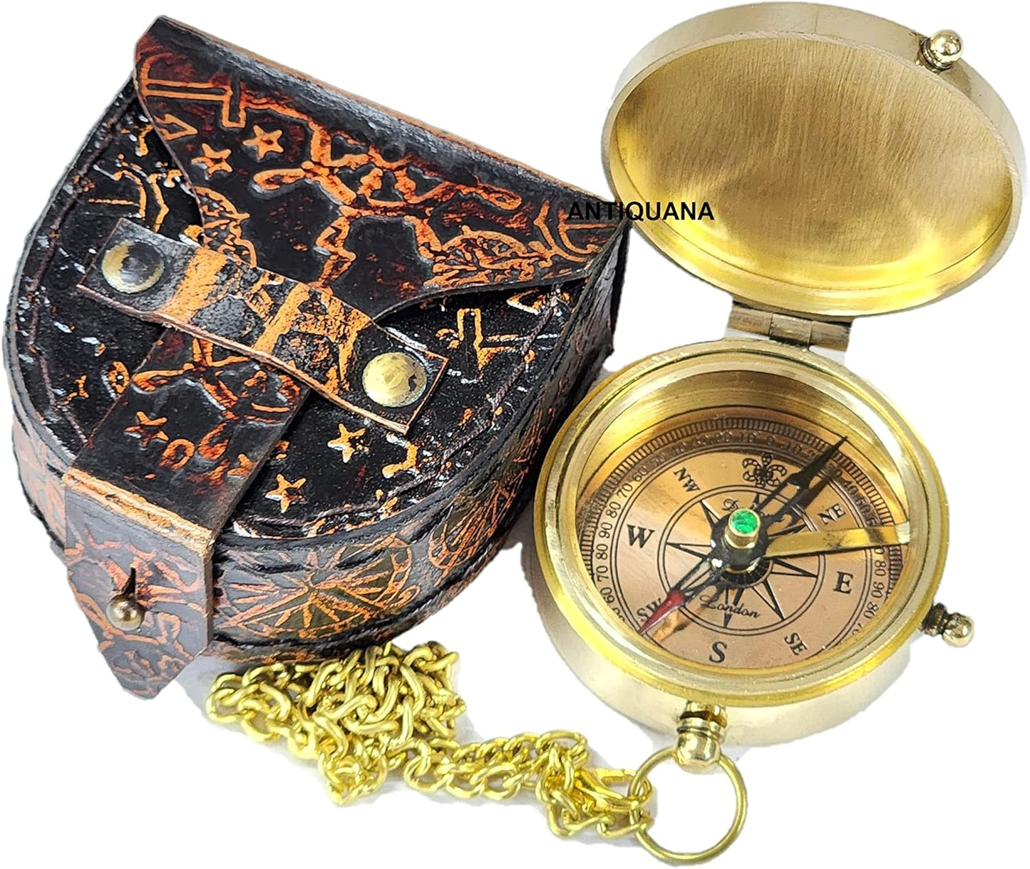 Brass Directional Engraved Compass, Baptism Gifts for Boys Girls, First Communion, Christian Gifts for Men, First Confirmation Gifts for Boys, Inspirational