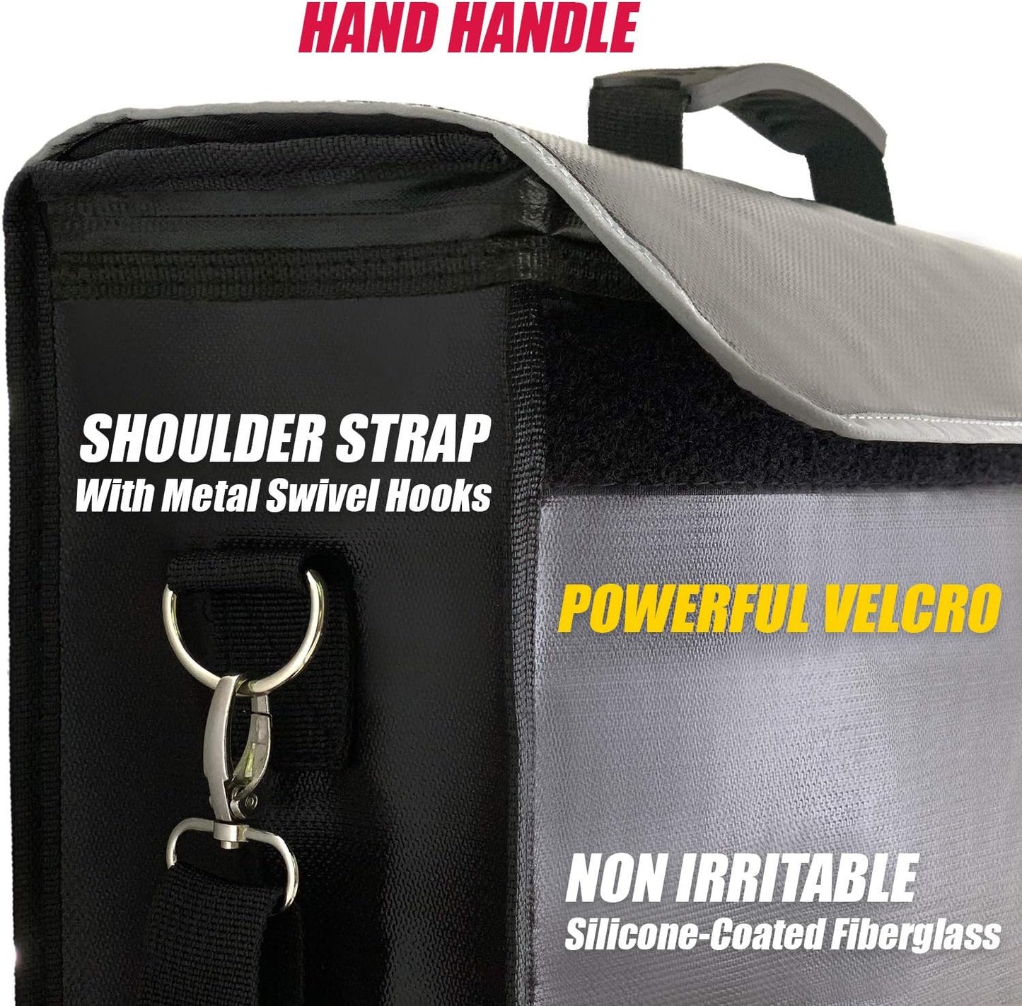 Fireproof and Waterproof Document Bag XXL 17.5x13x5 with Lock TSA for Travel, High-Viz Design, Fireproof Lock Box for Documents, Holds A3, Legal Size Files, Developed by USA Engineers and Firefighters