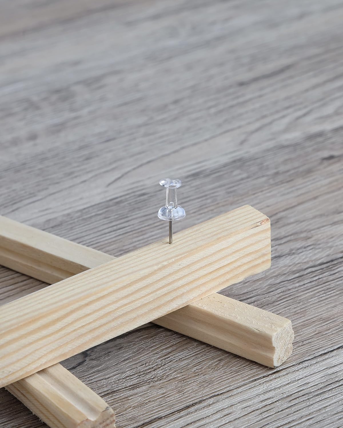 PAPERPAL 280 Clear Push Pins for Cork Board, Clear Thumb Tacks for Wall Hangings, Pushpins for Office School & Personal Use, Standard Size Push Pin Tacks