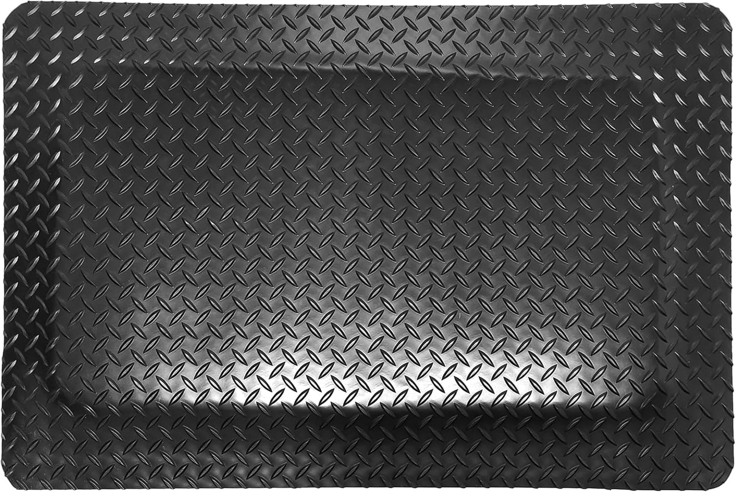 Rhino Mats, American Classic Diamond Anti-Fatigue Mats, Industrial Ergonomic Comfort Standing Mat for Work, Home, Garage, Office, Kitchen or Anywhere (Black 9/16" Thick, 3 FT. x 21 FT.)