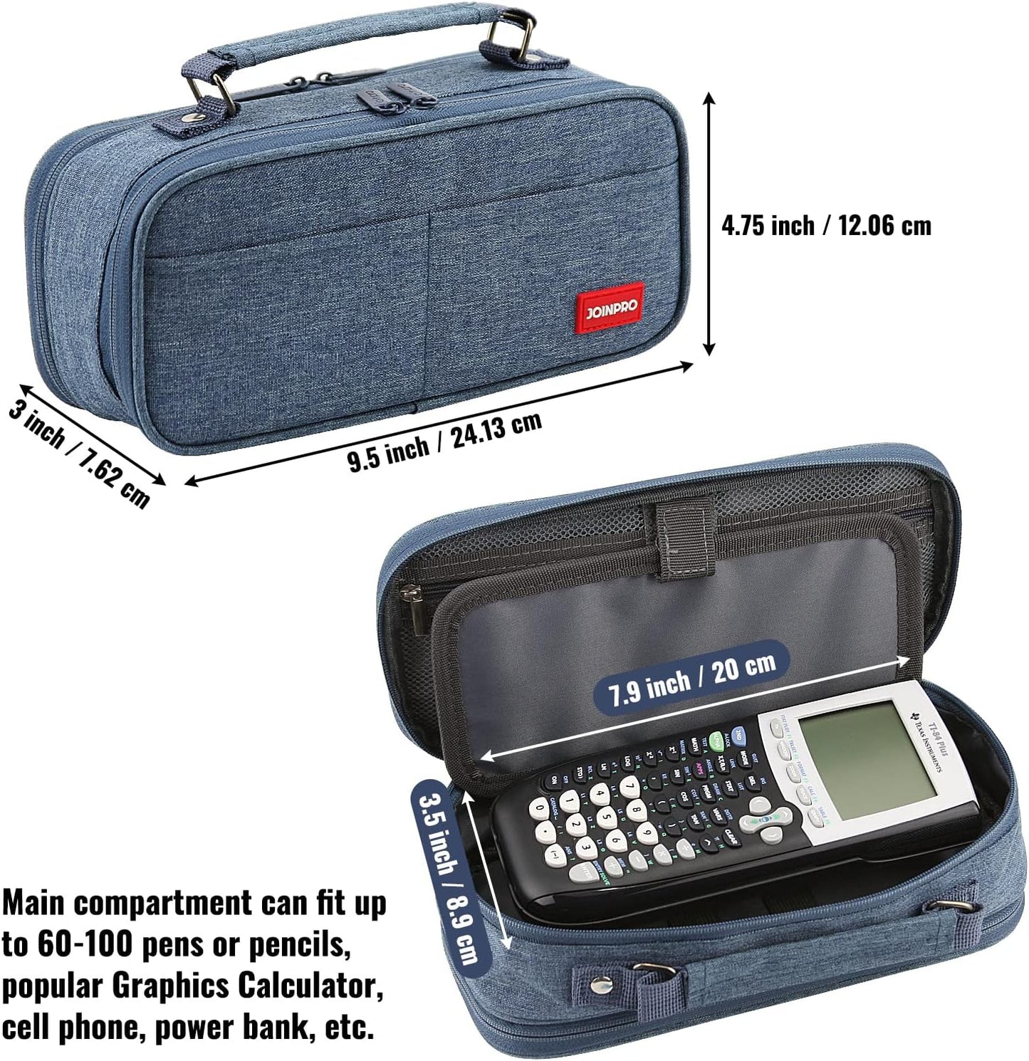 Pencil Case, Large Capacity Pencil Case Organizer; Double Zipper Storage Bag; Big Pencil Pouch for College School Office Teen Girl Boy Men Women Adult