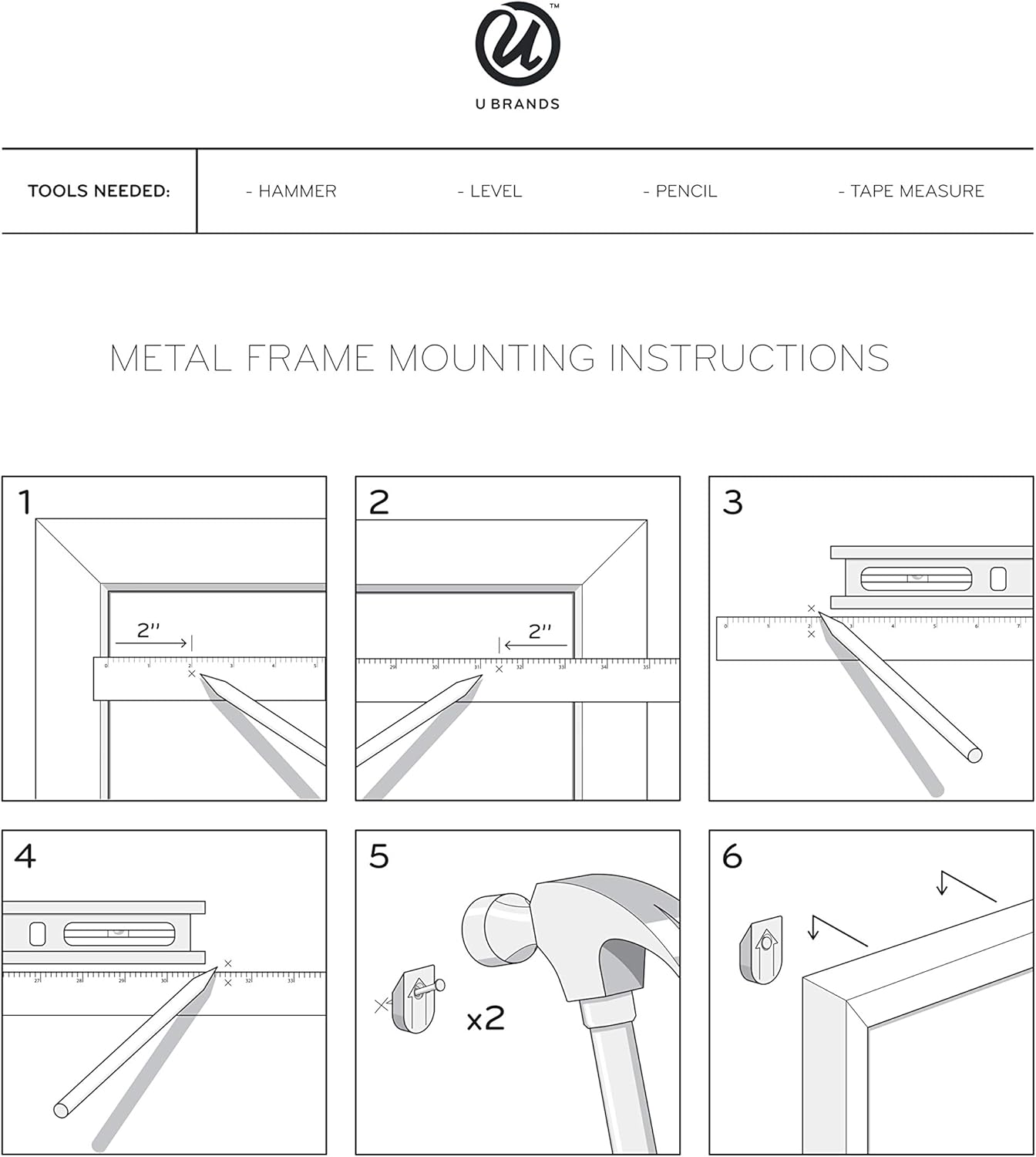 U Brands Cork Bulletin Board, 36 x 48 Inches, Black Wood Frame (2876U00-01)