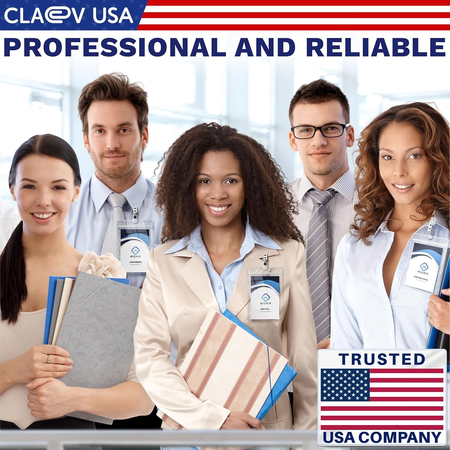 Claev Vertical 4x6 Passport & Card Holders (4x6 Extra Large (XXL), 10 Pack), Clear Waterproof ID Plastic Name Card Badge Holders for Travel, Conferences, Conventions