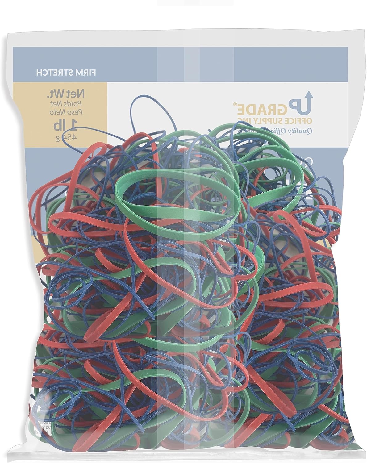 Upgrade Office Supply UPG23454CS Rubber Bands, Assorted Size and Color, 1 lb Bags, 20 Pack Case, USA