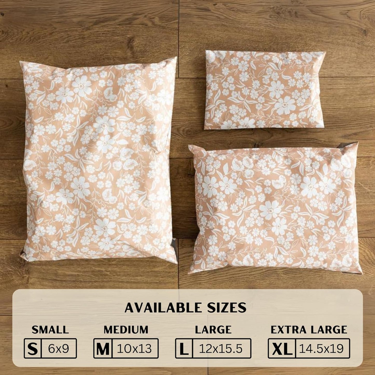 Poly Mailers 6x9 In 100 Pack Small Shipping Bags Strong Thick Mailing Envelopes | Self Sealing Adhesive | Waterproof & Tear Resistant | Small Business Packaging for Clothing - Floral Dusty Pink