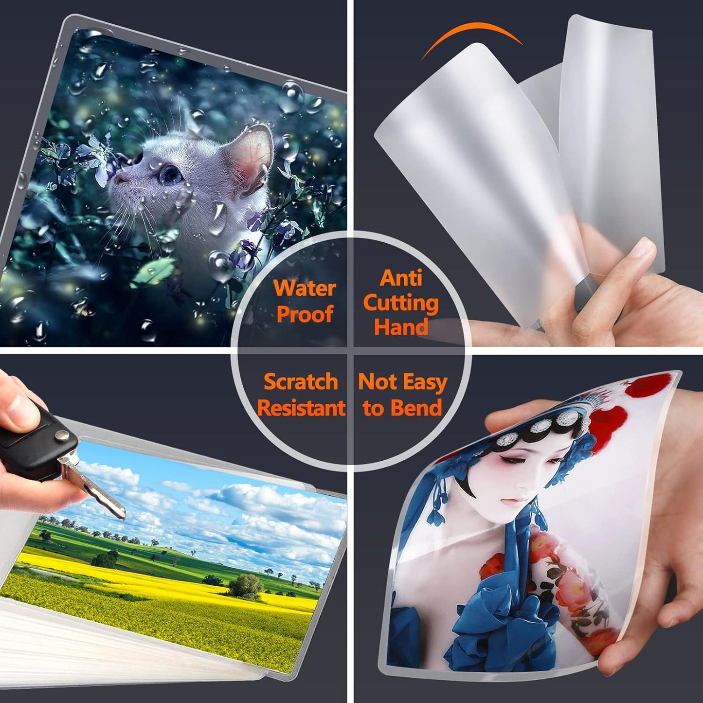 Thermal Laminating Pouches, 9 x 11.5 Inches Laminating Sheets, 3 mil Thick Laminate Sheets, 500 Pack,Clear