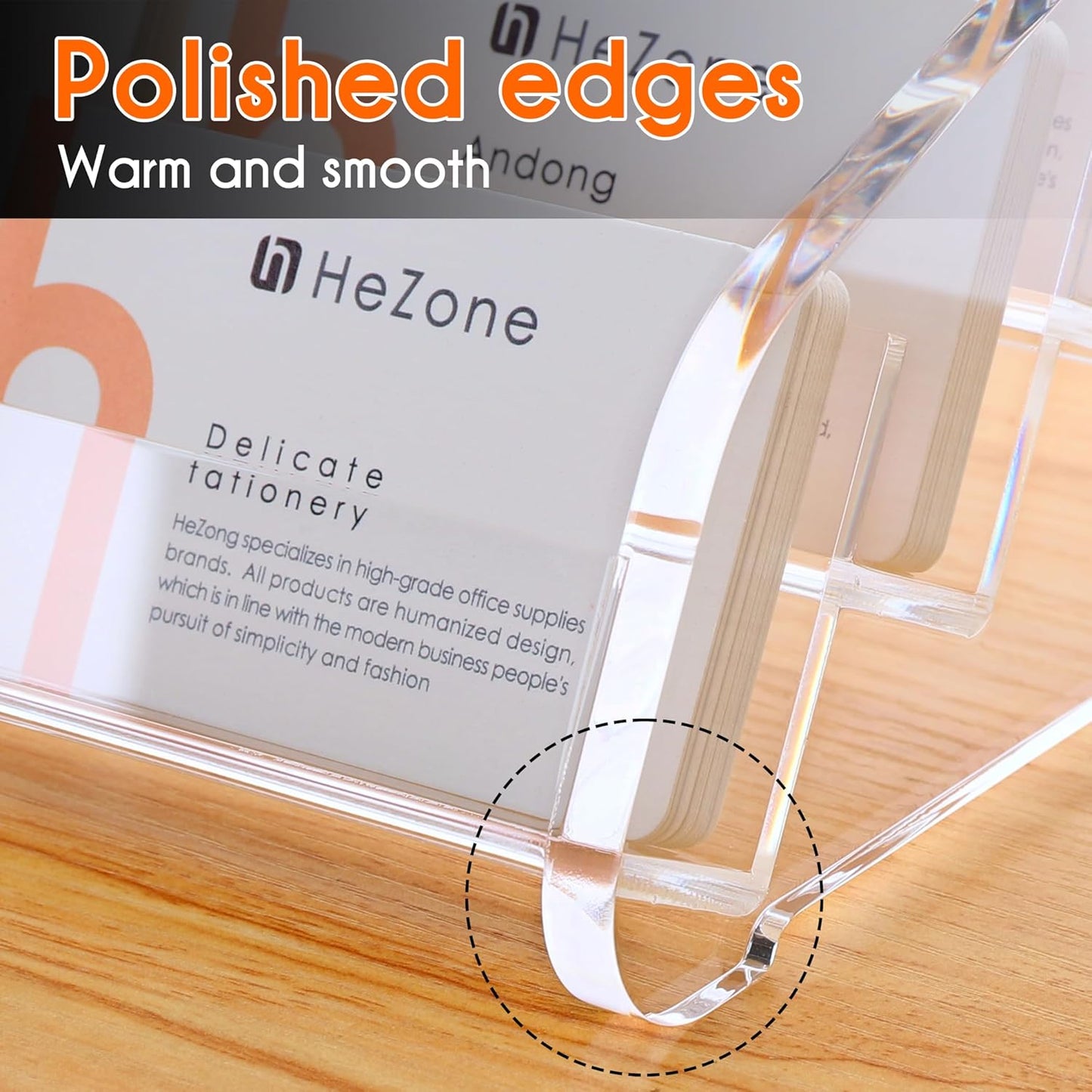 Business Card Holder Display for Desk Muitiple, Clear Acrylic Business card Stand Rack for Women and Men 12 slots 4Tier, Organize 600 cards (12 Slots）