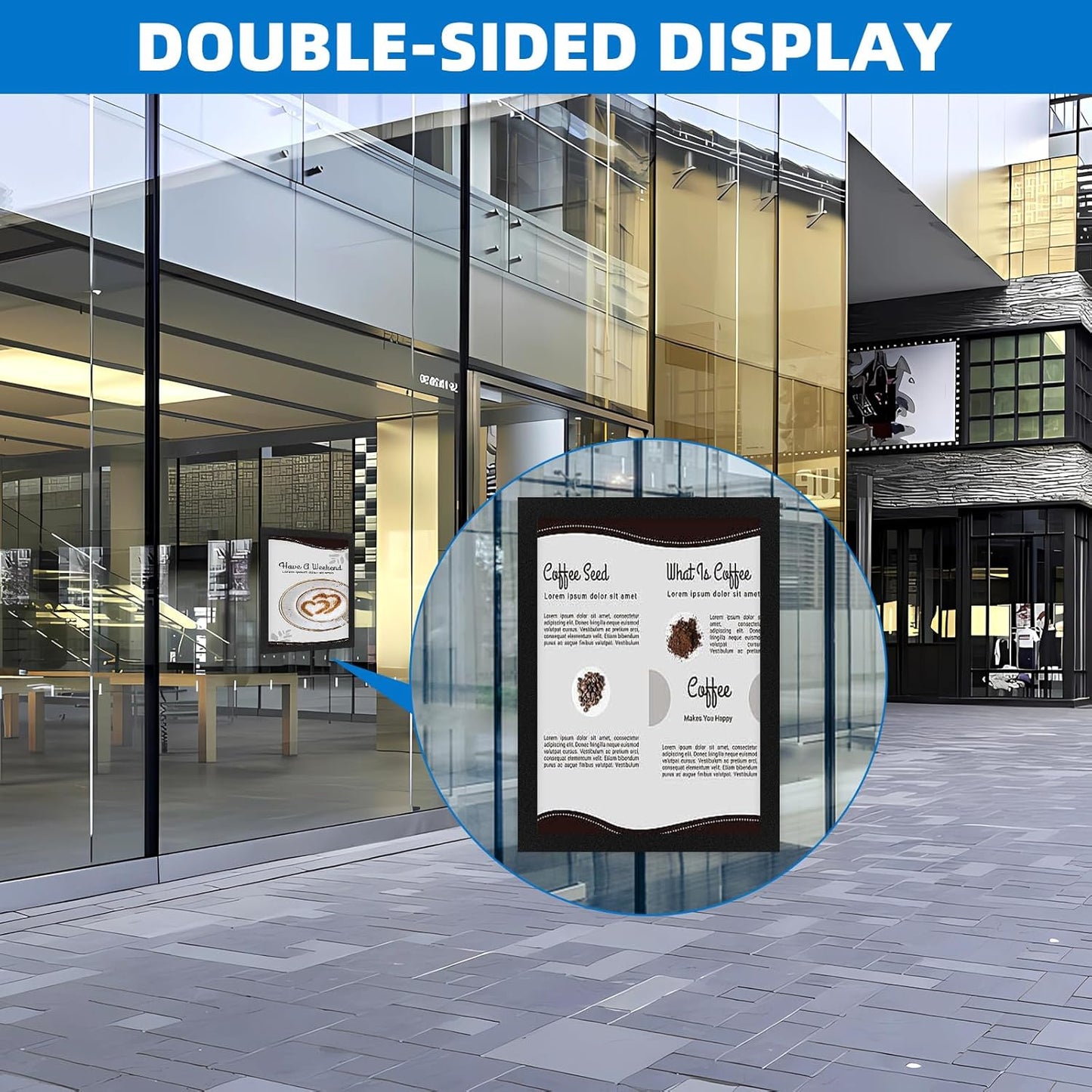 Magnetic Sign Holder 8.5 x 11-10 Pcs Double Sided Magnetic Frames for Refrigerator Reusable Adhesive Frames for Walls Window Door Sign Holder PVC Magnetic Picture Frame Document Holder