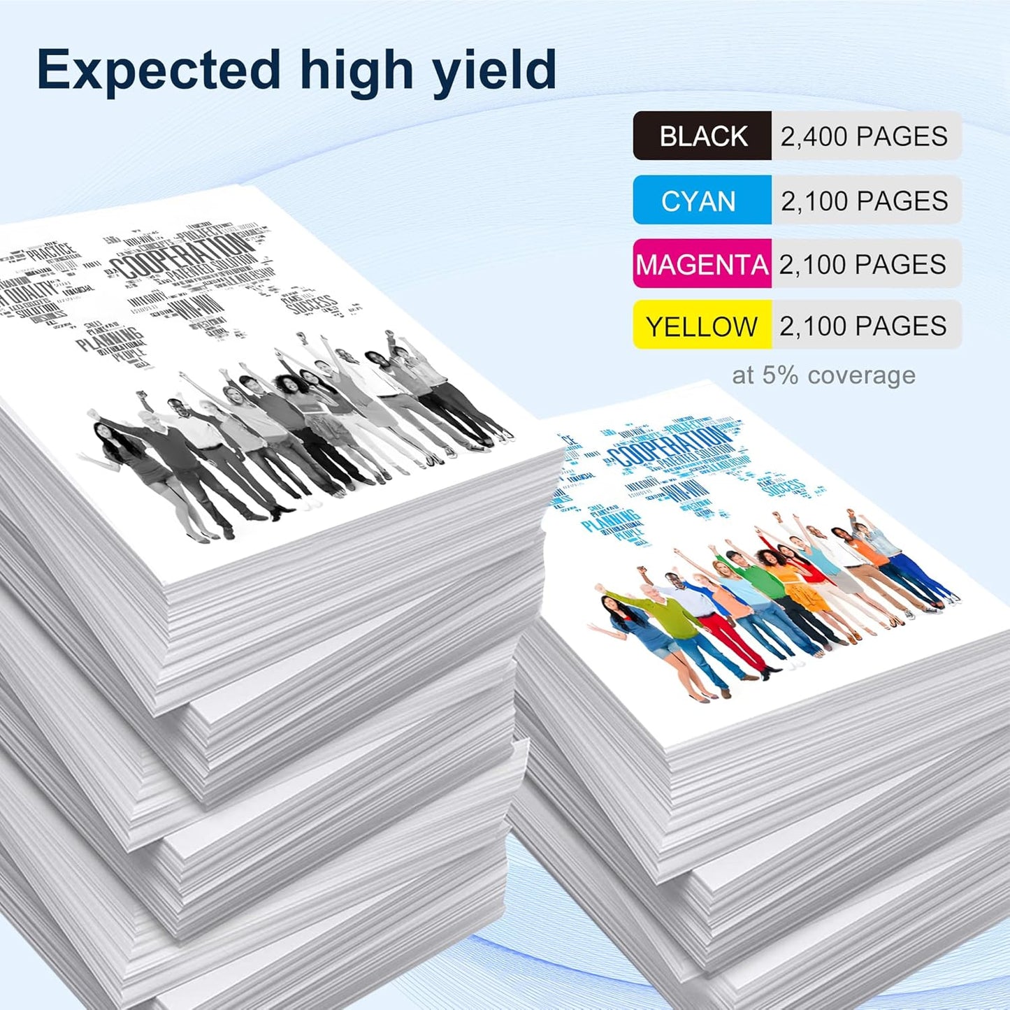 414A Toner Cartridges 4 Pack Replacement for HP Color Laserjet Pro MFP M479fdw MFP M479fdn, Enterprise MFP M454dw M454dn M480f M479 M454 Printer Ink (Black,Cyan,Magenta,Yellow)