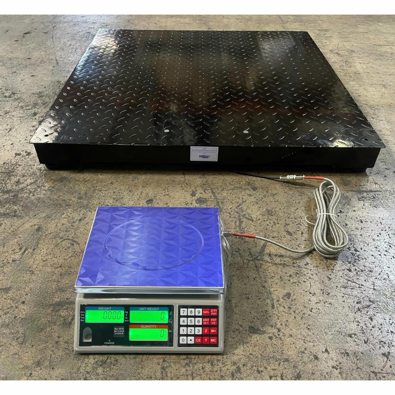 Liberty Scales LS-700-DC Dual Counting Smart Weighing Scale Systems, Size 48" x 48" (4' x 4') - C-Scale (66 lb x .002 lb) / Floor Scale 10.000 lb x 1 lb