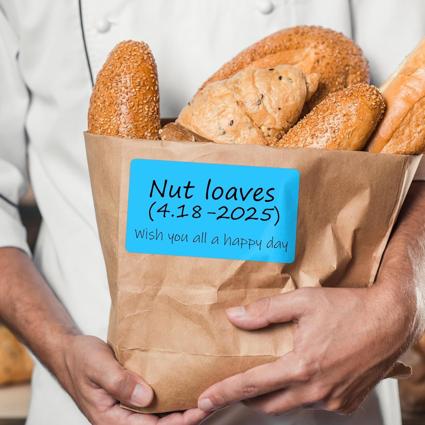 PARLAIM 3x5 inch Rectangle Color Code Stickers, 1000PCS 4 Rolls Square Adhesive Inventory Label, Sky-Blue