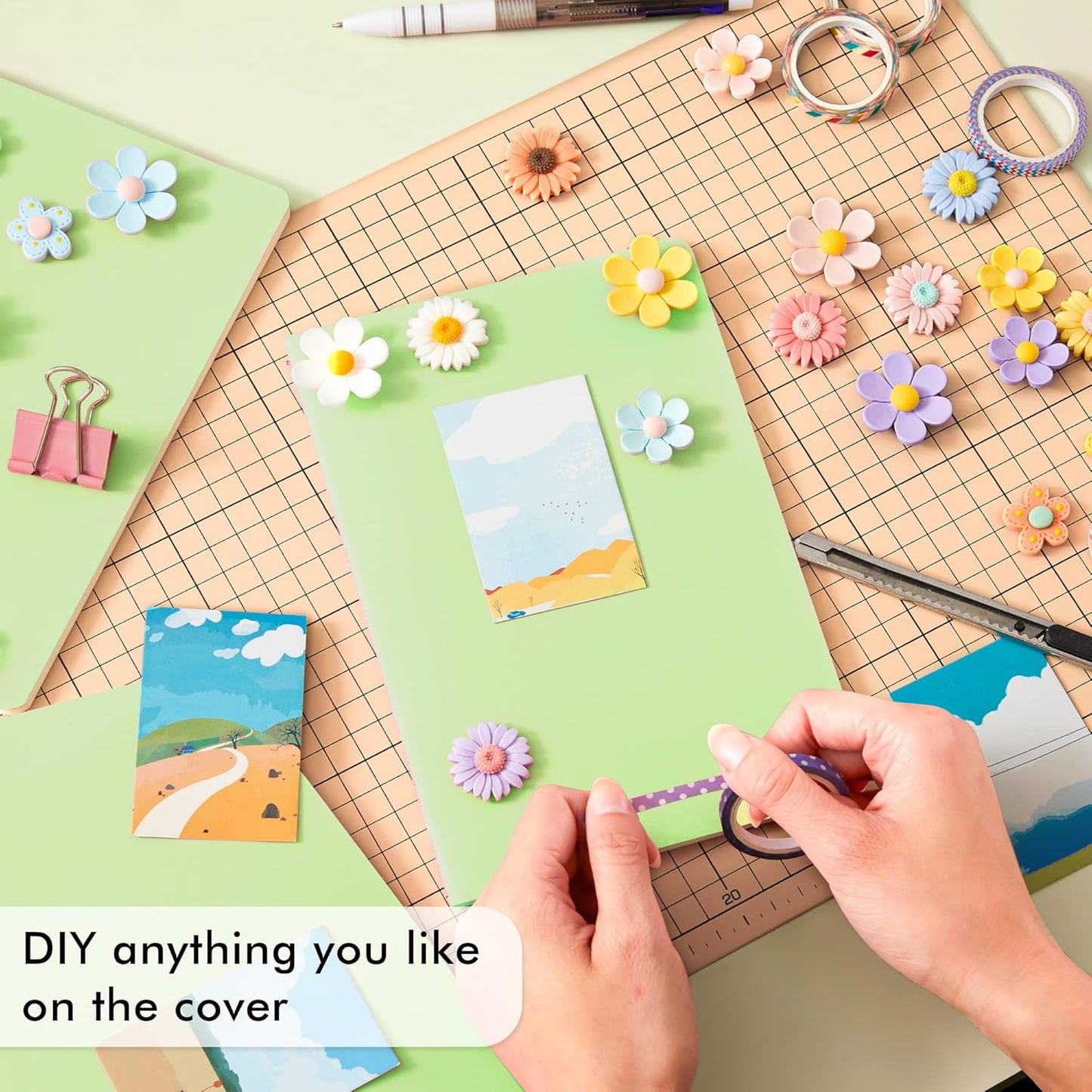 16 Pack Soft Cover Journal Bulk, Feela Lined Notebooks College Ruled for Work for Women Girl Writing, Blank Travel Journal Note Taking Notebook School Business Supplies, 8.2” x 5.5”, A5, Light Green